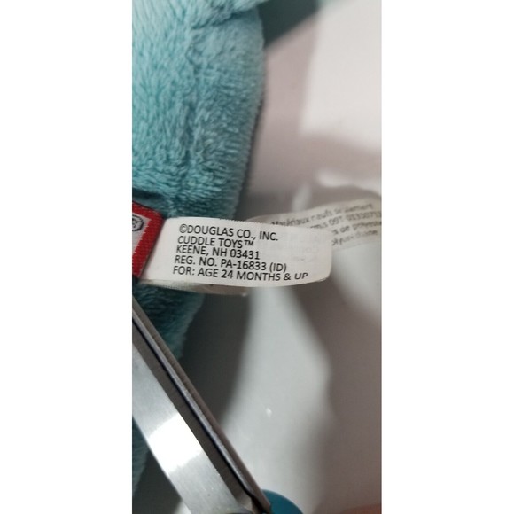 Douglas Cuddle Toys~Spike the Plush Turquoise Narwhal Stuffed Animal - Picture 4 of 9